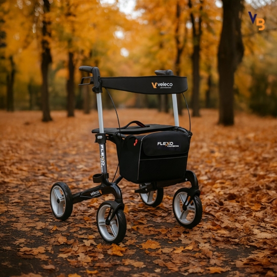 Rollator safety on wet leaves - Preventing autumn slips and falls
