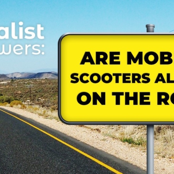 Are mobility scooters allowed on the road?
