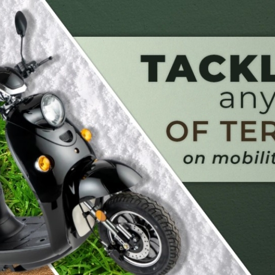 Tackling any type of terrain on mobility scooter