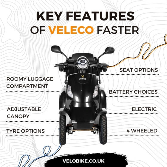 Veleco FASTER mobility scooter – regain freedom and independence